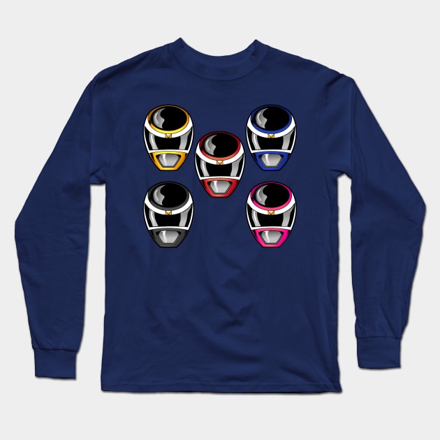 Power Rangers in Space team Long Sleeve T-Shirt by MikeBock